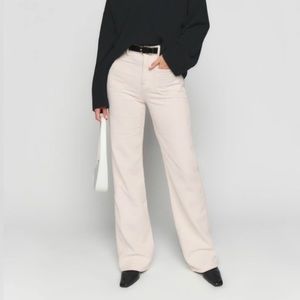 White corduroy pants from Reformation